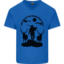 Buckstreet Boys Funny Hunting Hunter Mens V-Neck Cotton T-Shirt Royal Blue