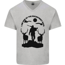 Buckstreet Boys Funny Hunting Hunter Mens V-Neck Cotton T-Shirt Sports Grey