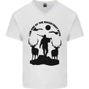 Buckstreet Boys Funny Hunting Hunter Mens V-Neck Cotton T-Shirt White