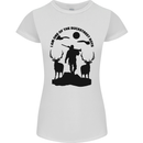 Buckstreet Boys Funny Hunting Hunter Womens Petite Cut T-Shirt White