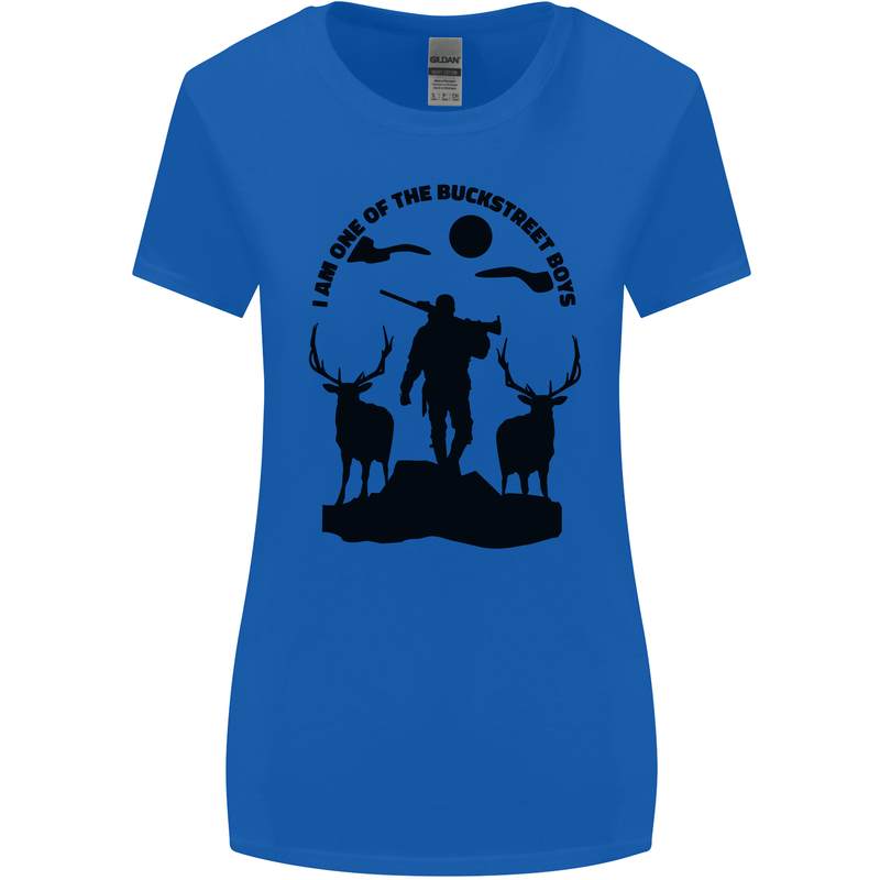Buckstreet Boys Funny Hunting Hunter Womens Wider Cut T-Shirt Royal Blue