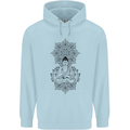 Buddha Mandala Art Childrens Kids Hoodie Light Blue