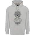 Buddha Mandala Art Childrens Kids Hoodie Sports Grey