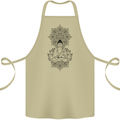 Buddha Mandala Art Cotton Apron 100% Organic Khaki
