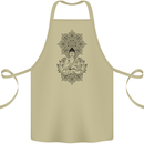 Buddha Mandala Art Cotton Apron 100% Organic Khaki