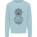 Buddha Mandala Art Kids Sweatshirt Jumper Light Blue
