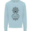 Buddha Mandala Art Kids Sweatshirt Jumper Light Blue