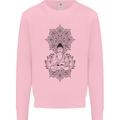 Buddha Mandala Art Kids Sweatshirt Jumper Light Pink