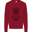 Buddha Mandala Art Kids Sweatshirt Jumper Red