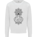 Buddha Mandala Art Kids Sweatshirt Jumper White