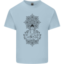 Buddha Mandala Art Kids T-Shirt Childrens Light Blue