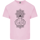 Buddha Mandala Art Kids T-Shirt Childrens Light Pink