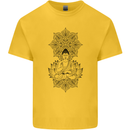 Buddha Mandala Art Kids T-Shirt Childrens Yellow