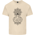 Buddha Mandala Art Mens Cotton T-Shirt Tee Top Natural
