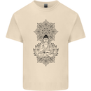 Buddha Mandala Art Mens Cotton T-Shirt Tee Top Natural