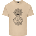 Buddha Mandala Art Mens Cotton T-Shirt Tee Top Sand