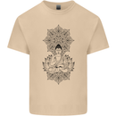 Buddha Mandala Art Mens Cotton T-Shirt Tee Top Sand