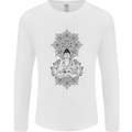 Buddha Mandala Art Mens Long Sleeve T-Shirt White