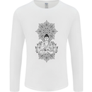 Buddha Mandala Art Mens Long Sleeve T-Shirt White