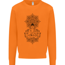 Buddha Mandala Art Mens Sweatshirt Jumper Orange
