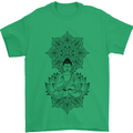 Buddha Mandala Art Mens T-Shirt 100% Cotton Irish Green