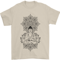 Buddha Mandala Art Mens T-Shirt 100% Cotton Sand