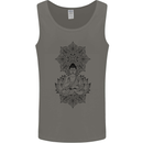 Buddha Mandala Art Mens Vest Tank Top Charcoal
