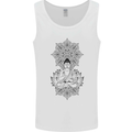 Buddha Mandala Art Mens Vest Tank Top White