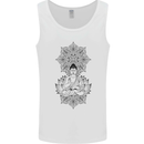 Buddha Mandala Art Mens Vest Tank Top White