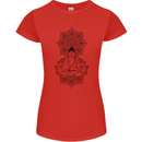 Buddha Mandala Art Womens Petite Cut T-Shirt Red