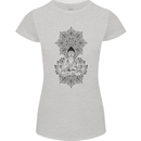 Buddha Mandala Art Womens Petite Cut T-Shirt Sports Grey