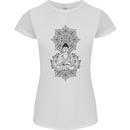 Buddha Mandala Art Womens Petite Cut T-Shirt White