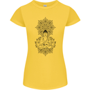 Buddha Mandala Art Womens Petite Cut T-Shirt Yellow