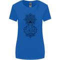 Buddha Mandala Art Womens Wider Cut T-Shirt Royal Blue