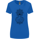 Buddha Mandala Art Womens Wider Cut T-Shirt Royal Blue