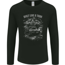 Built Like a Tank Gym Bodybuilding Training Mens Long Sleeve T-Shirt Black