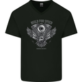 Built for Speed Biker Motorcycles Motorbike Mens V-Neck Cotton T-Shirt Black