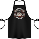 Bulldog Custom Motorcycle Motorbike Biker Cotton Apron 100% Organic Black