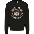 Bulldog Custom Motorcycle Motorbike Biker Kids Sweatshirt Jumper Black