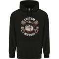 Bulldog Custom Motorcycle Motorbike Biker Mens Hoodie Black