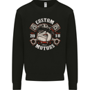 Bulldog Custom Motorcycle Motorbike Biker Mens Sweatshirt Jumper Black