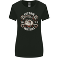 Bulldog Custom Motorcycle Motorbike Biker Womens Wider Cut T-Shirt Black