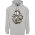 Bulldog Gym Bodybuilding Training Top Childrens Kids Hoodie Sports Grey