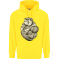 Bulldog Gym Bodybuilding Training Top Childrens Kids Hoodie Yellow