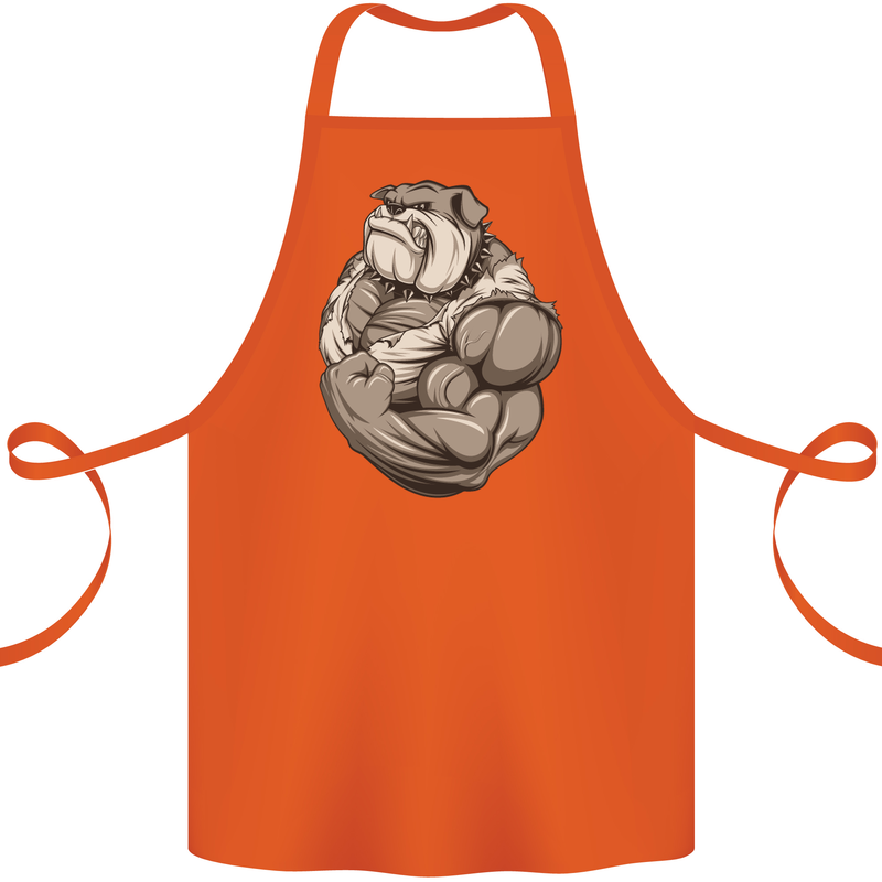 Bulldog Gym Bodybuilding Training Top Cotton Apron 100% Organic Orange