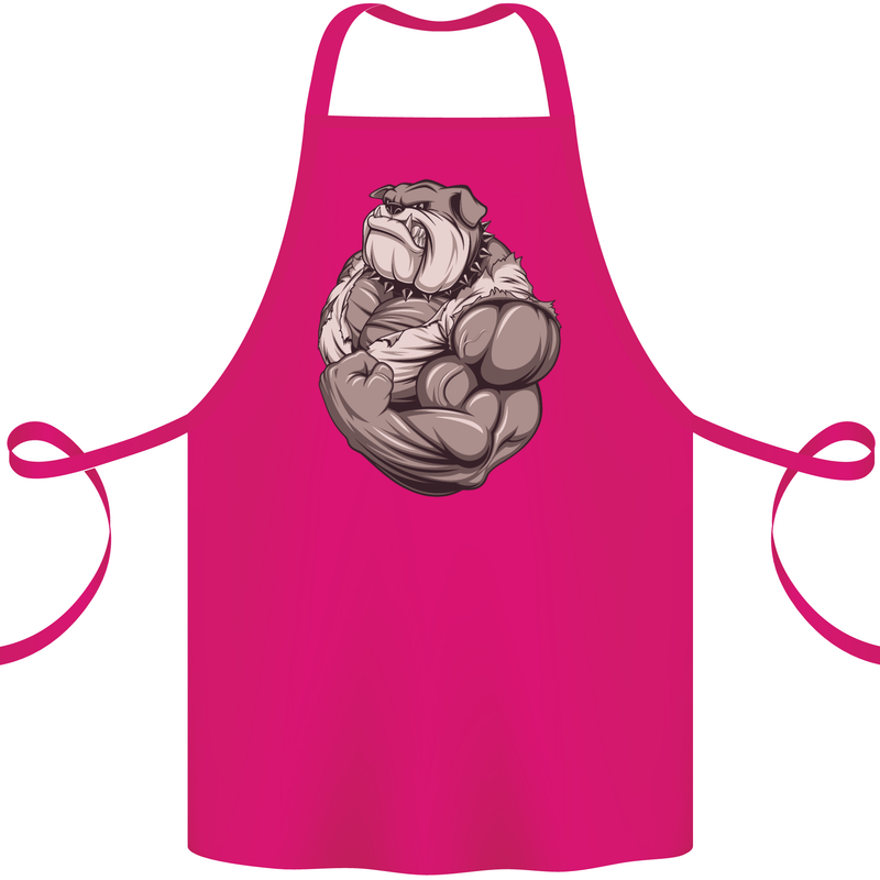 Bulldog Gym Bodybuilding Training Top Cotton Apron 100% Organic Pink