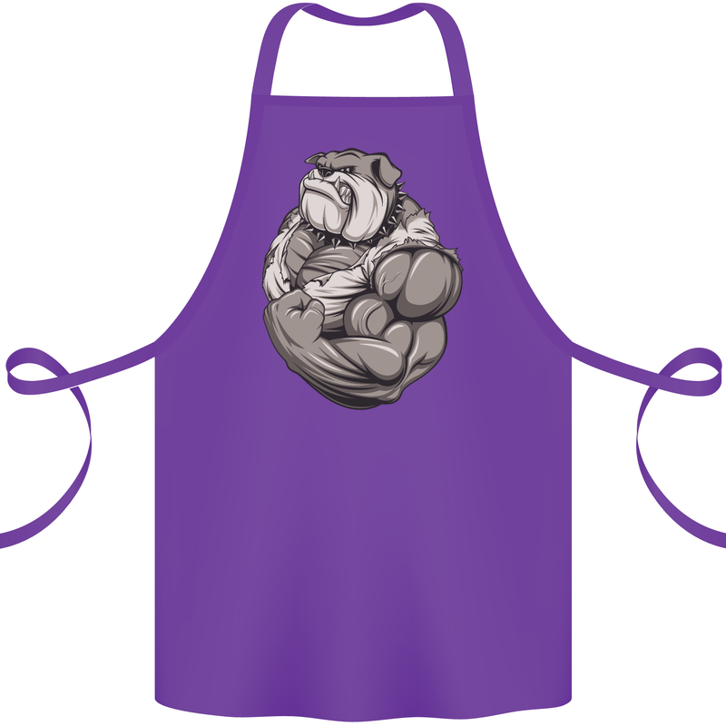 Bulldog Gym Bodybuilding Training Top Cotton Apron 100% Organic Purple