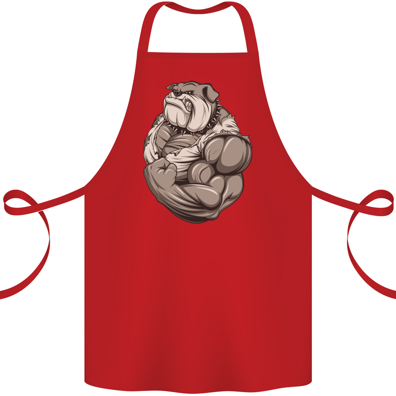 Bulldog Gym Bodybuilding Training Top Cotton Apron 100% Organic Red