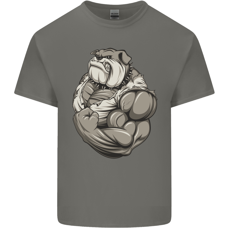 Bulldog Gym Bodybuilding Training Top Kids T-Shirt Childrens Charcoal