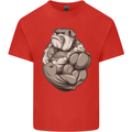 Bulldog Gym Bodybuilding Training Top Kids T-Shirt Childrens Red